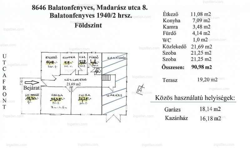 Balatonfenyves, Madarász utca 8.