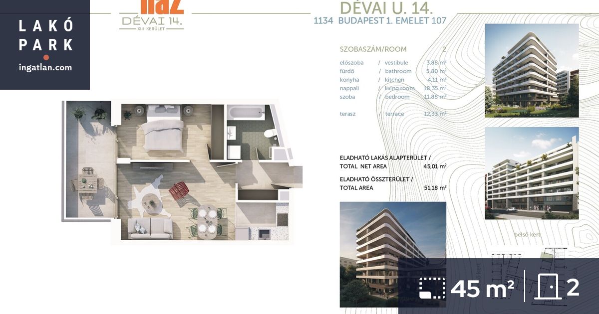 Eladó tégla lakás - Budapest XIII. kerület, Dévai utca 14. #33834437